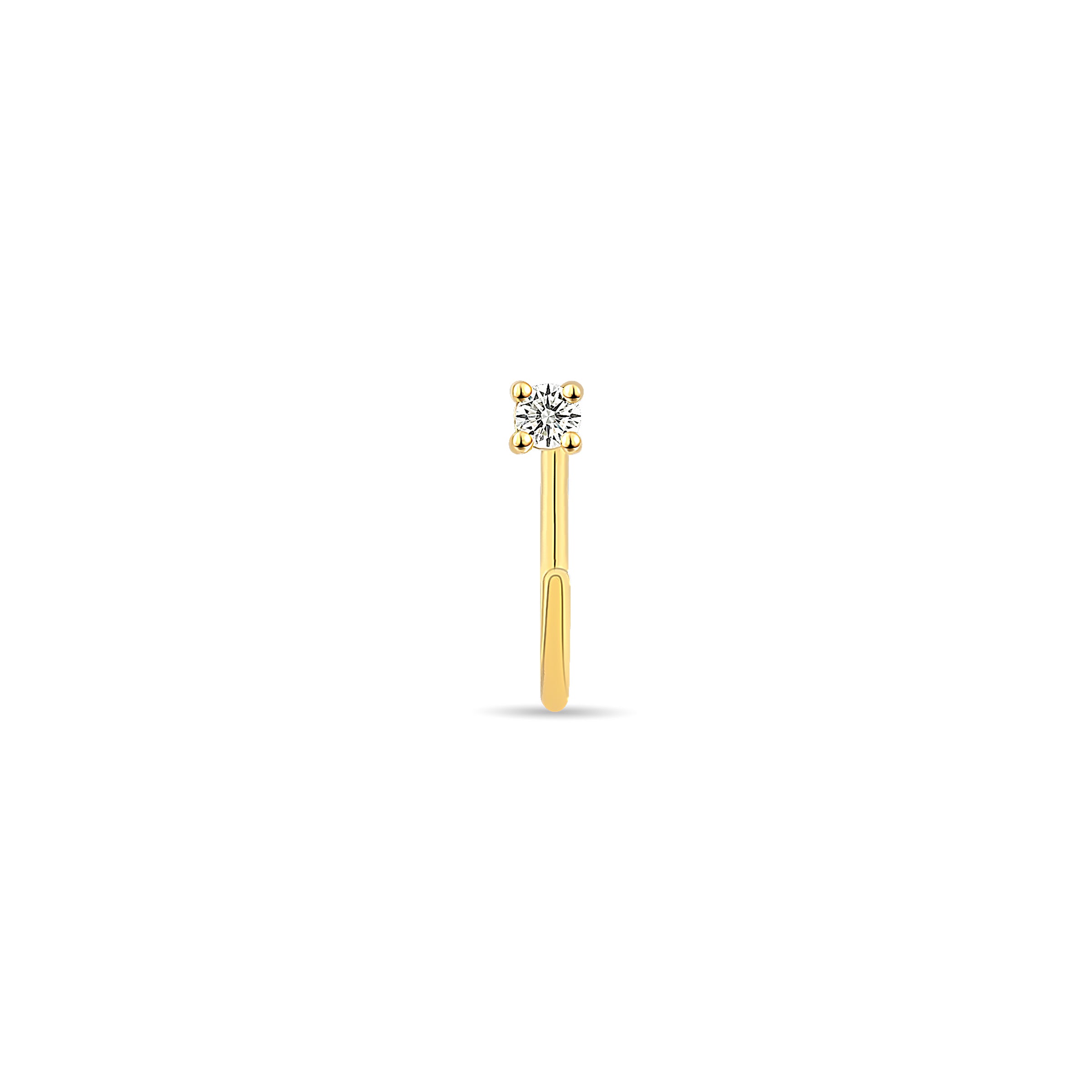 Boucle d'oreille diamant solitaire Halo