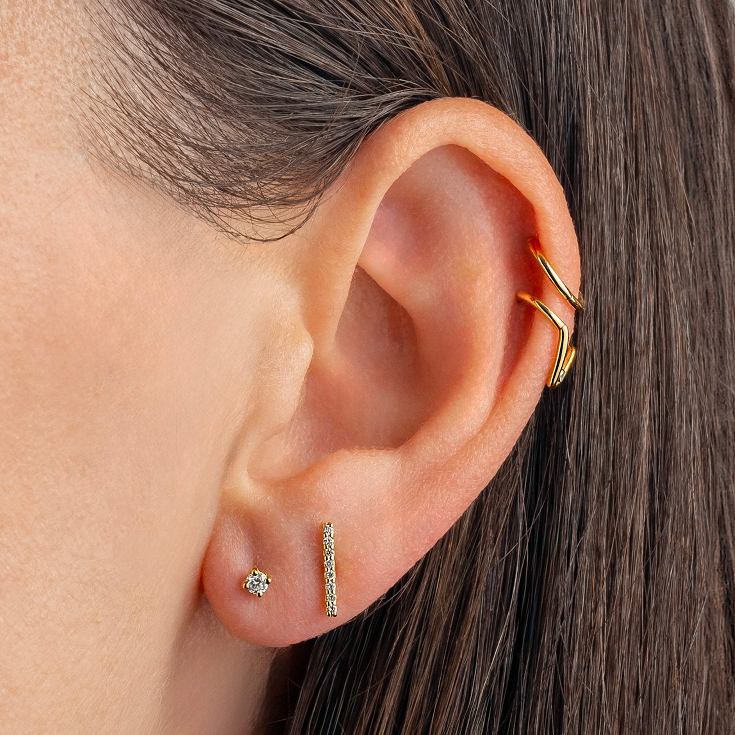 Piercing pavé diamants Halo