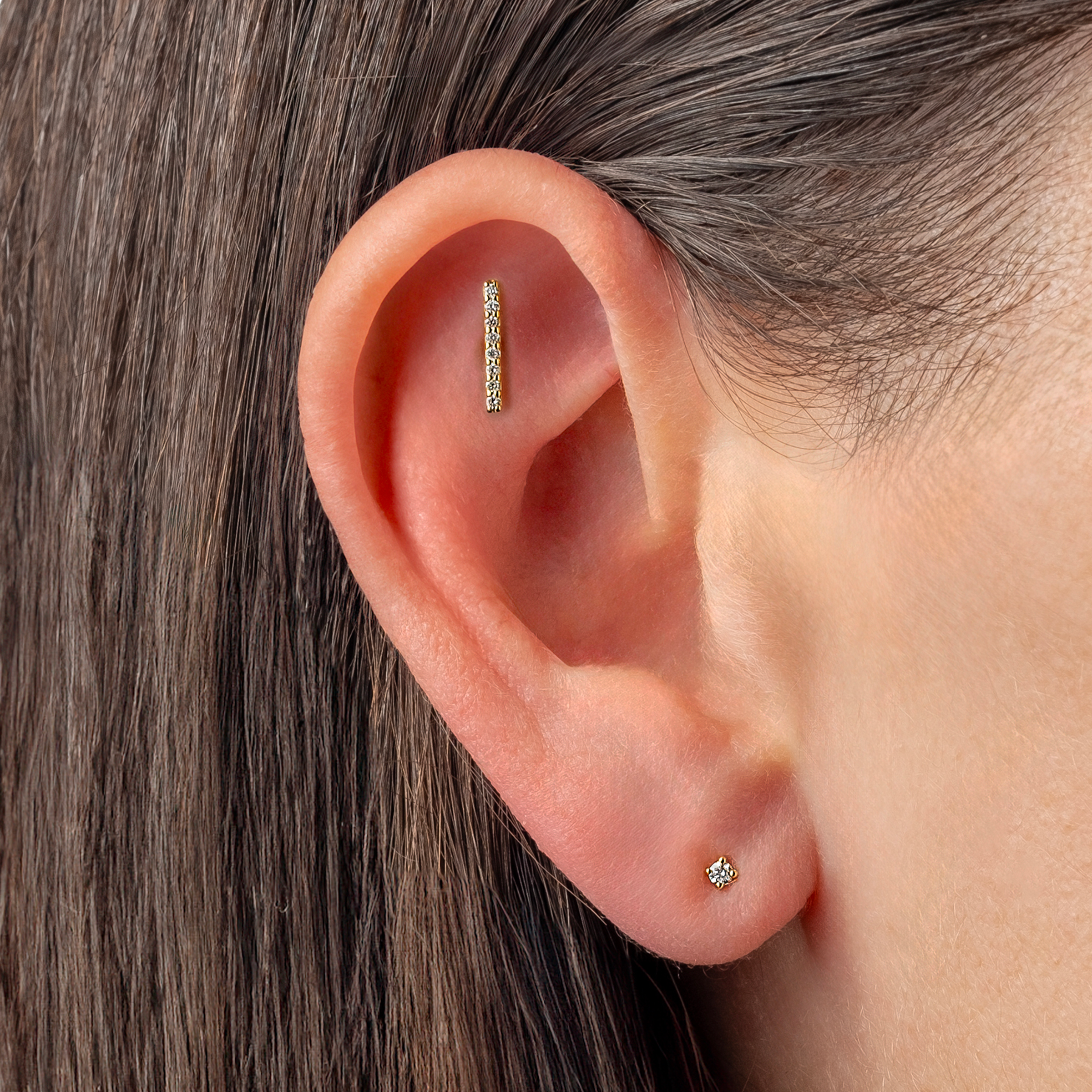 Piercing pavé diamants Halo