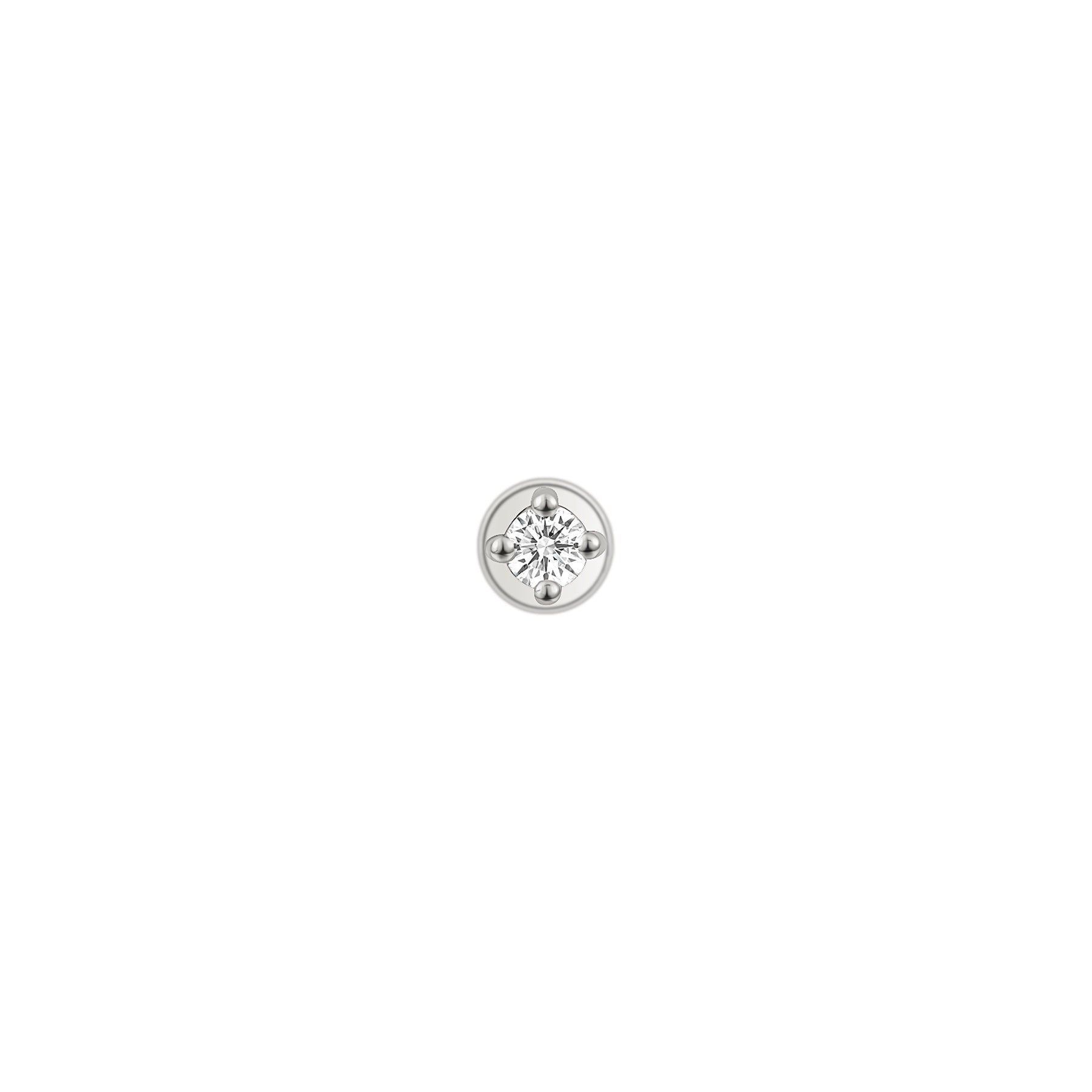 Piercing diamant 2,5 mm solitaire Halo