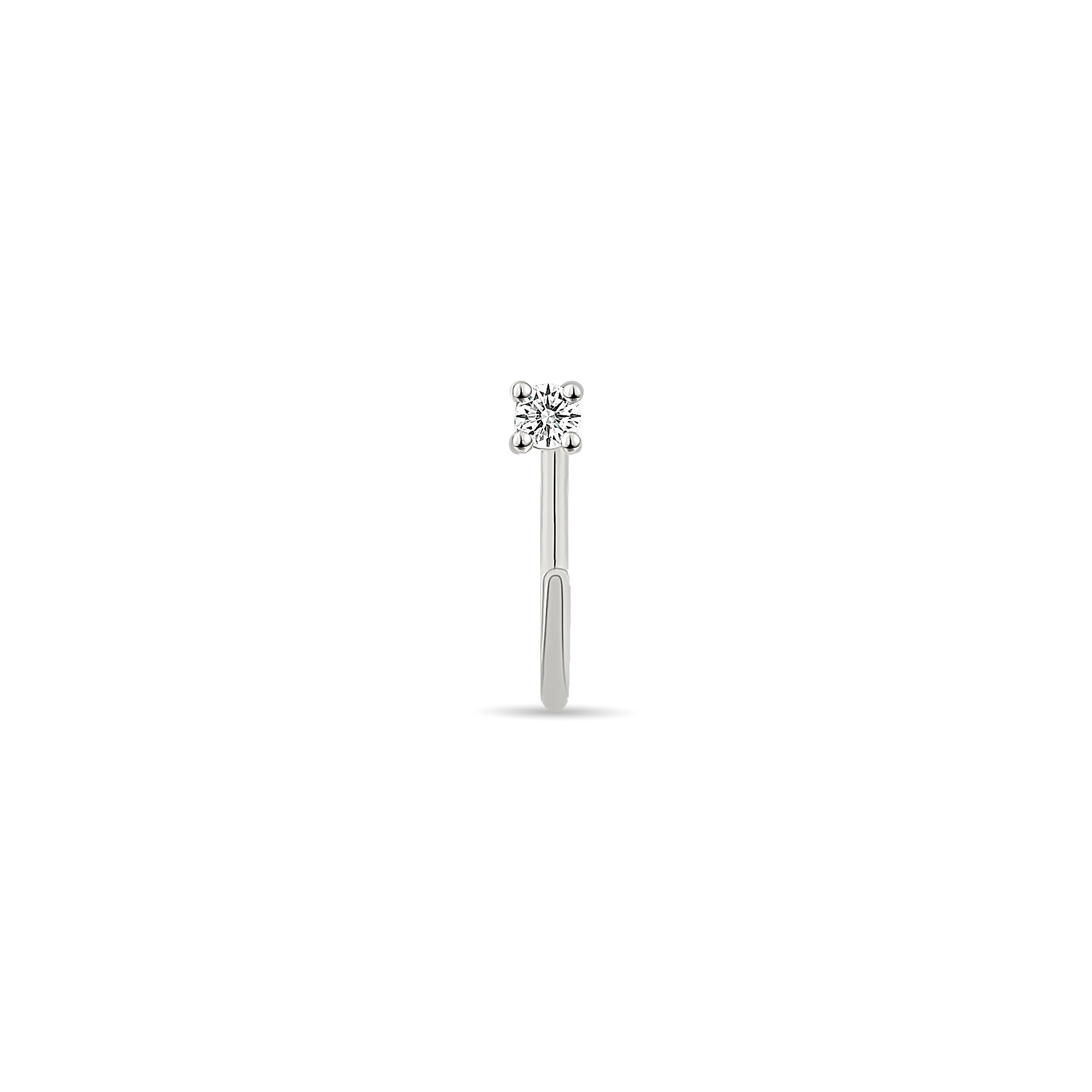 Boucle d'oreille diamant solitaire Halo