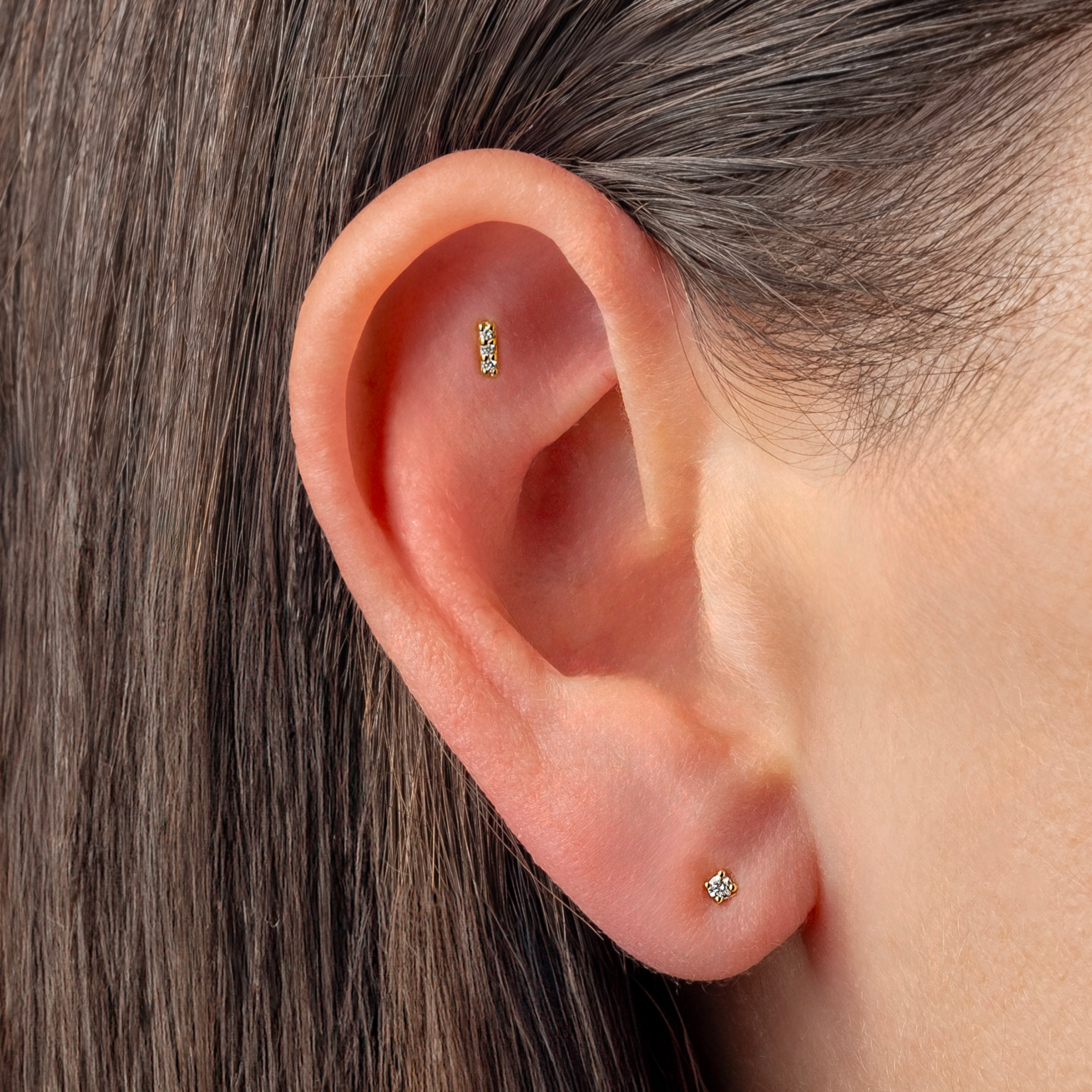 Piercing mini pavé diamants Halo